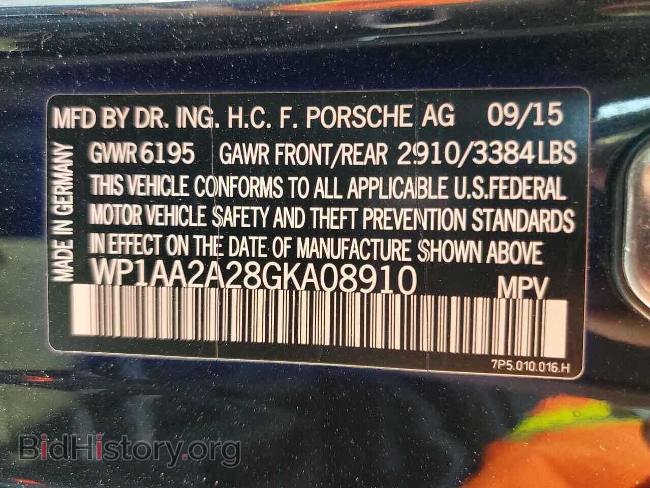 2016 PORSCHE CAYENNE - VIN: WP1AA2A28GKA08910 - Фото 13