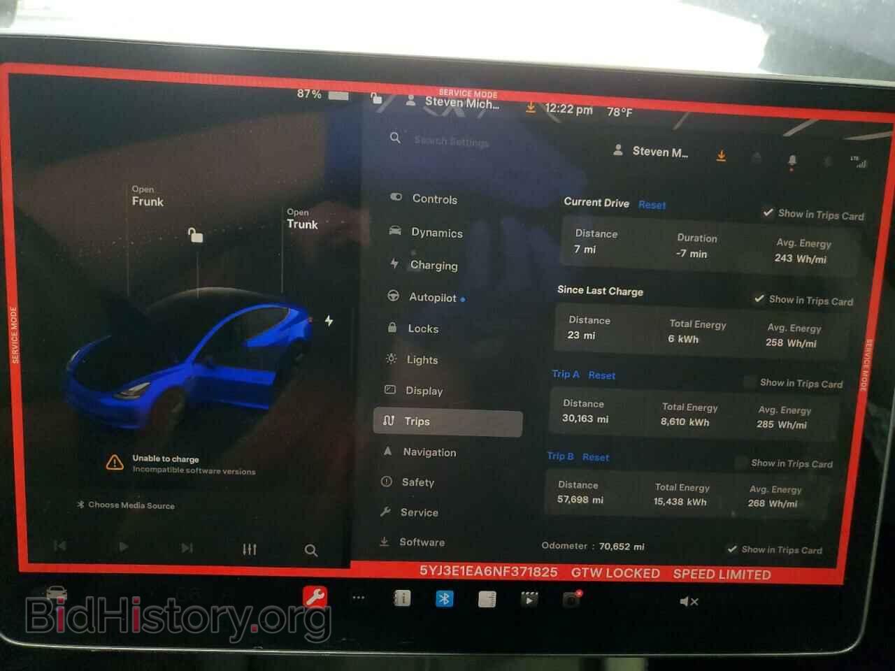 2022 TESLA MODEL 3 - VIN: 5YJ3E1EA6NF371825 - Photo 9
