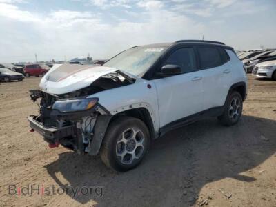 2022 Jeep COMPASS Trailhawk, white — VIN 3C4NJDDB4NT203036, Copart