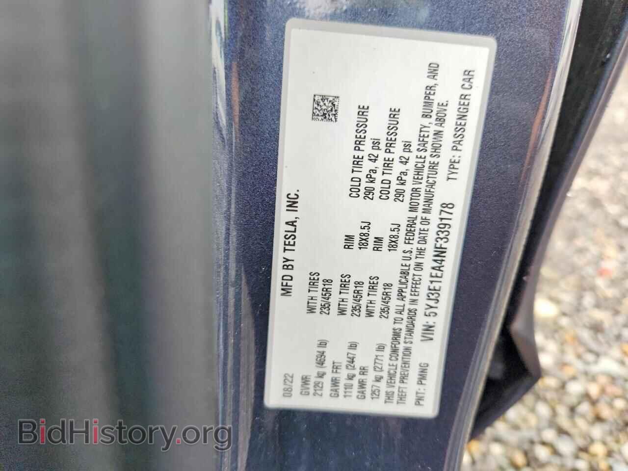 2022 TESLA MODEL 3 - VIN: 5YJ3E1EA4NF339178 - Photo 12