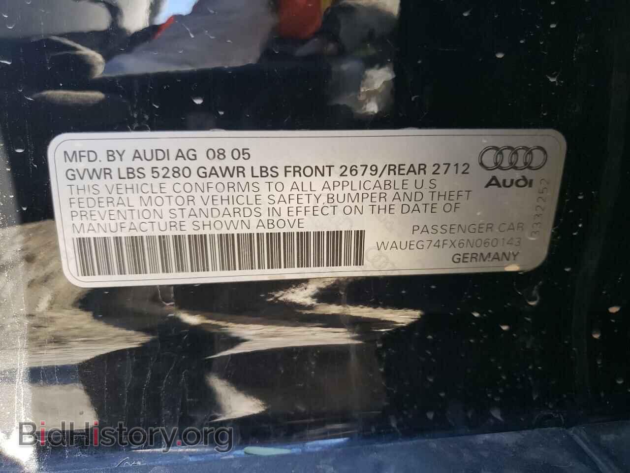 2006 AUDI A6 - VIN: WAUEG74FX6N060143 - Фото 12