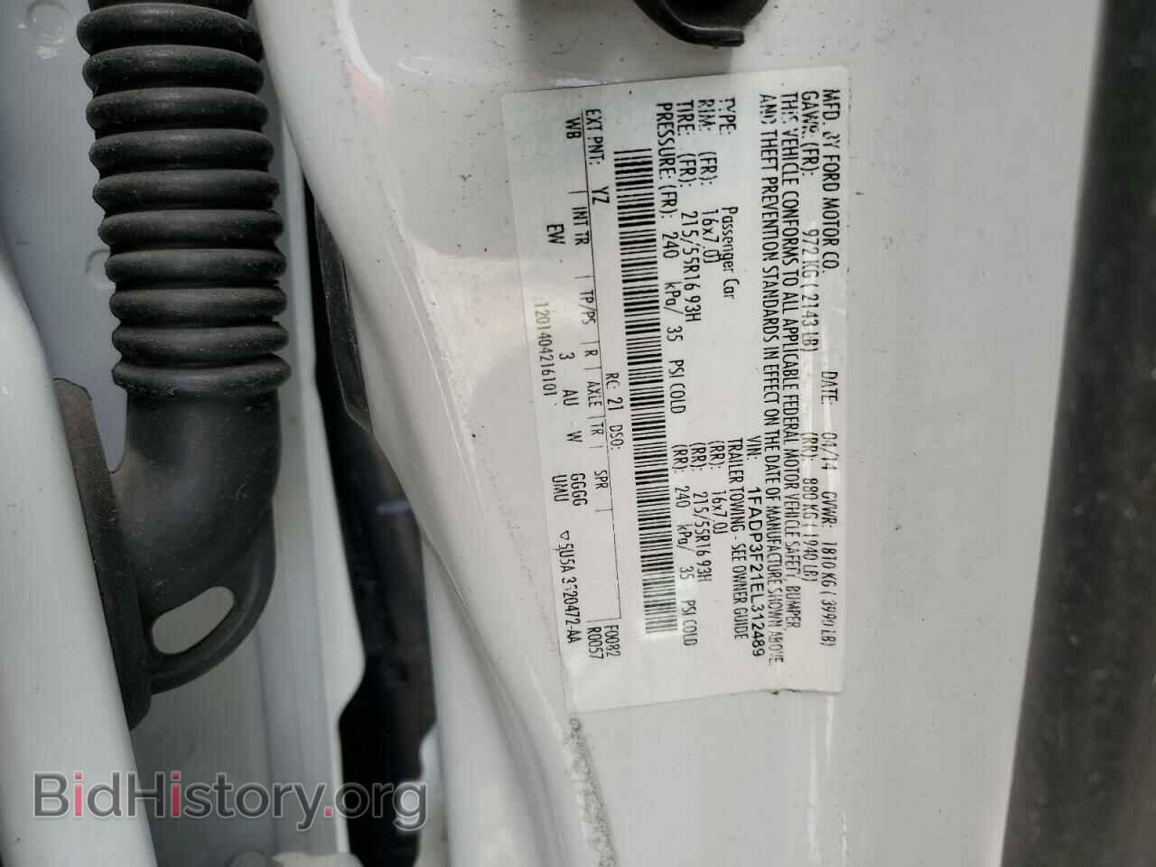 2014 FORD FOCUS - VIN: 1FADP3F21EL312489 - Фото 12