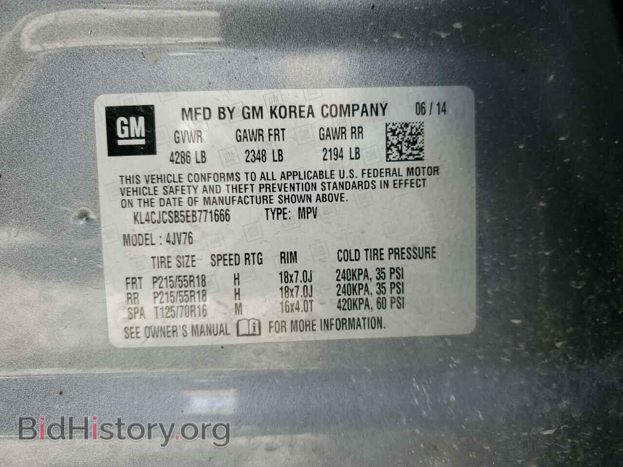 2014 BUICK ENCORE - VIN: KL4CJCSB5EB771666 - Photo 12