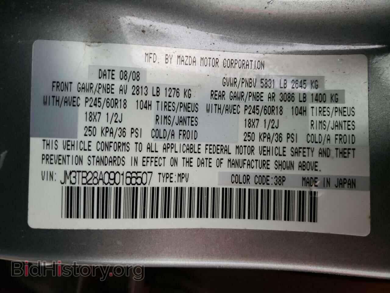 2009 MAZDA CX-9 - VIN: JM3TB28A090166507 - Фото 10