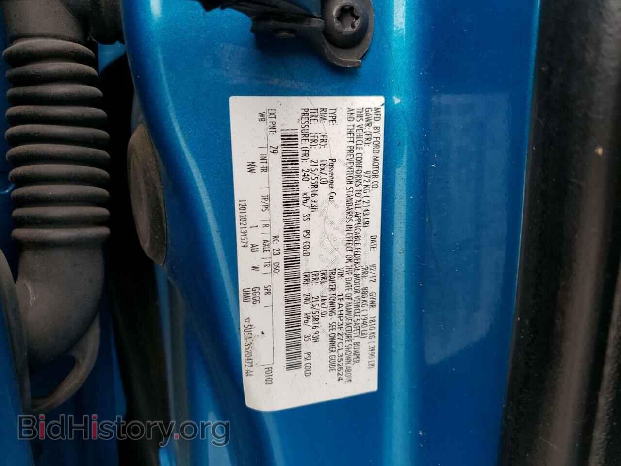 2012 FORD FOCUS - VIN: 1FAHP3F27CL352624 - Фото 12