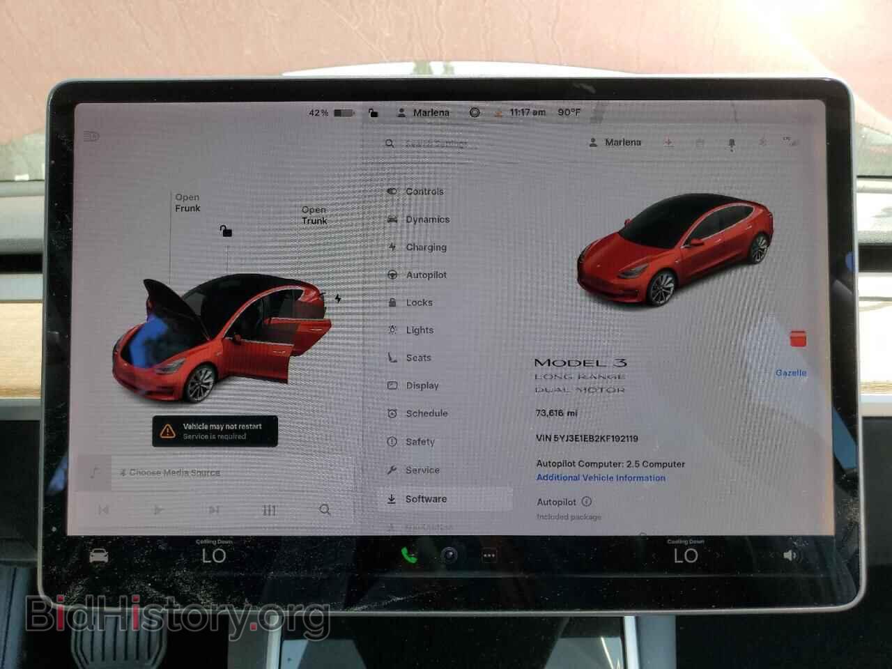2019 TESLA MODEL 3 - VIN: 5YJ3E1EB2KF192119 - Фото 9