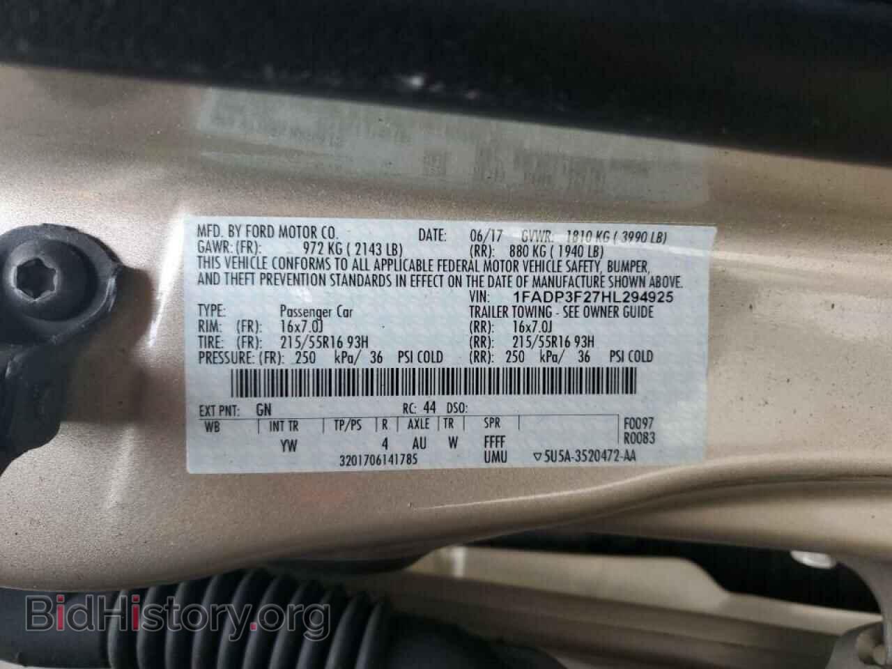 2017 FORD FOCUS - VIN: 1FADP3F27HL294925 - Фото 13