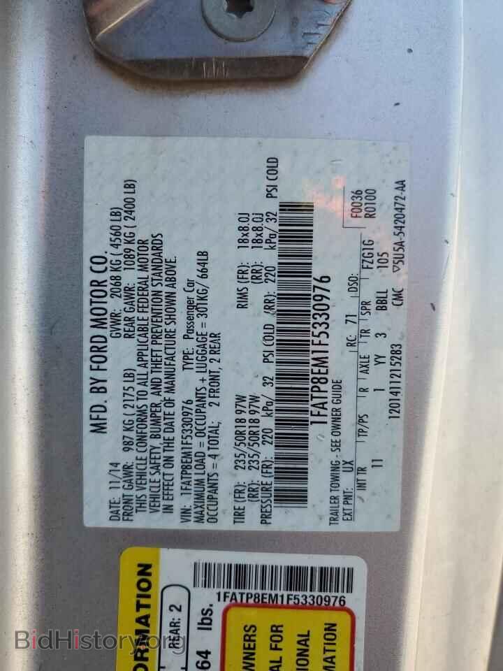 2015 FORD ALL Models - VIN: 1FATP8EM1F5330976 - Фото 12