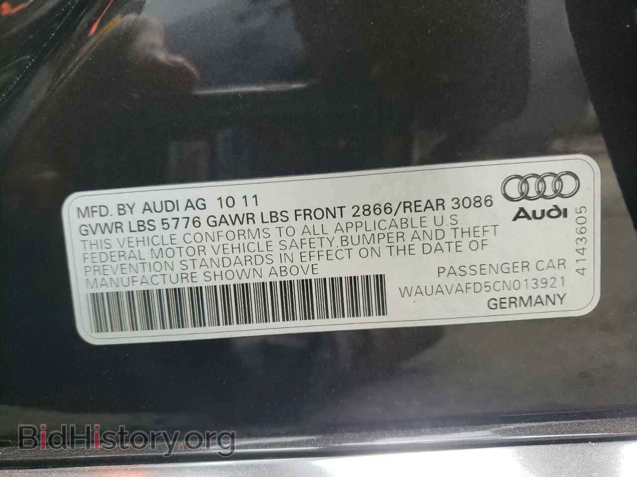 2012 AUDI A8 - VIN: WAUAVAFD5CN013921 - Photo 10
