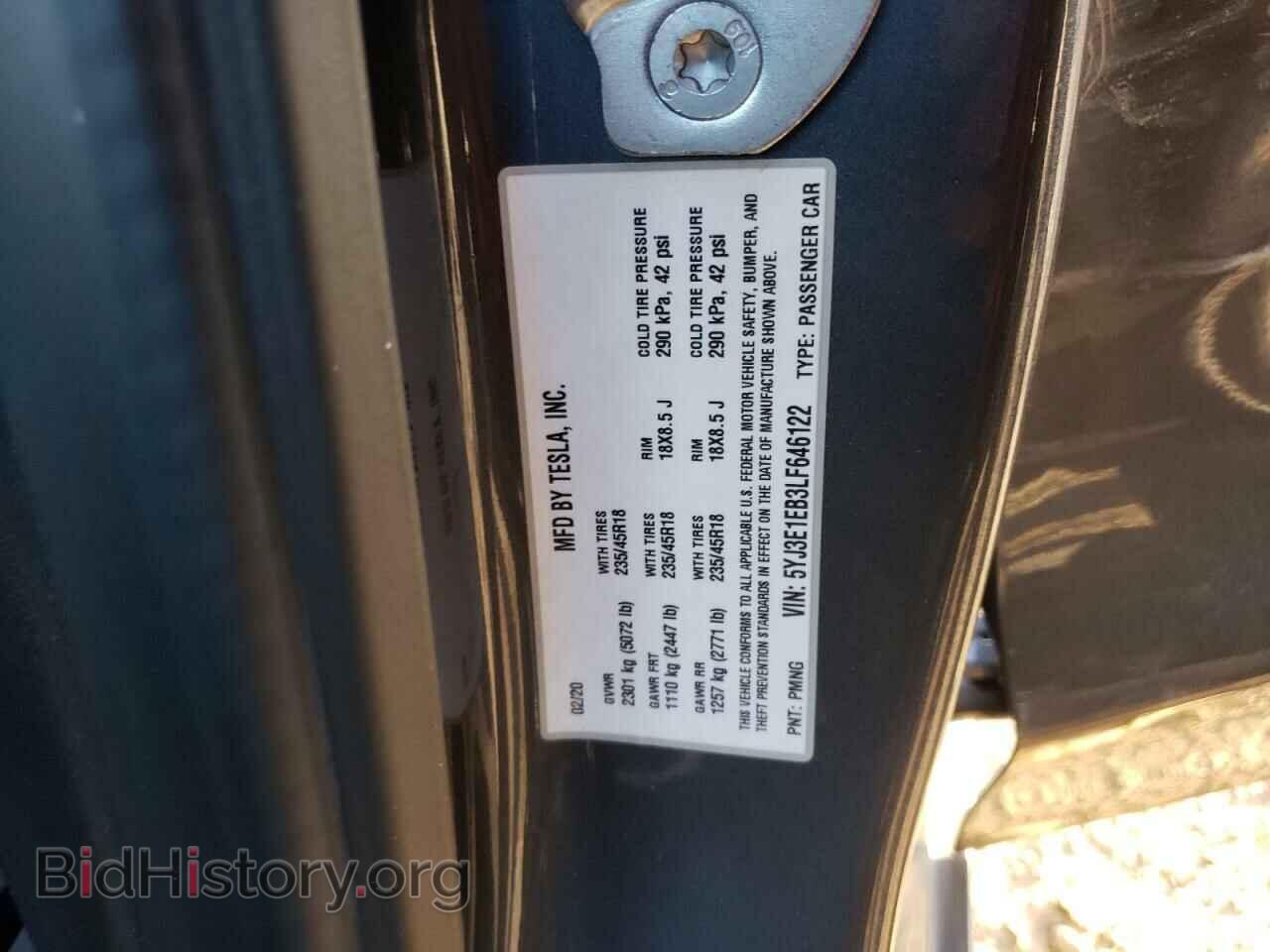 2020 TESLA MODEL 3 - VIN: 5YJ3E1EB3LF646122 - Photo 12