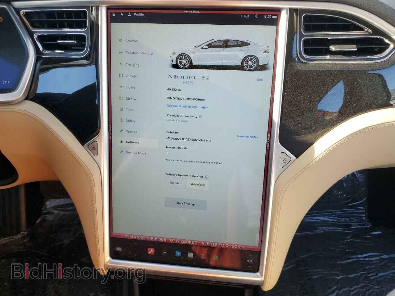 2013 TESLA MODEL S - VIN: 5YJSA1CN1DFP09806 - Фото 9