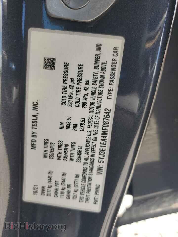 2021 TESLA MODEL 3 - VIN: 5YJ3E1EA4MF087642 - Photo 13