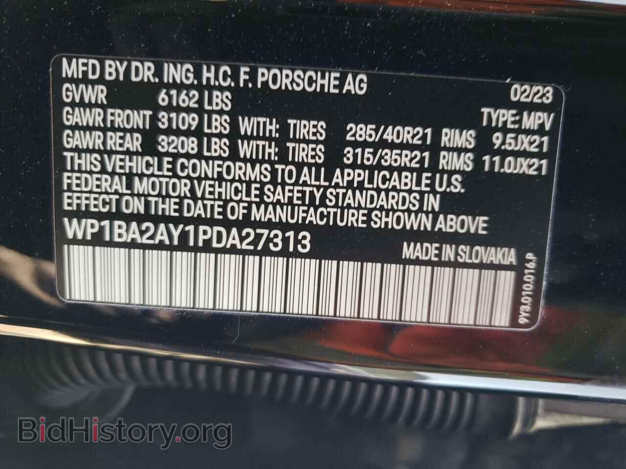 2023 PORSCHE CAYENNE - VIN: WP1BA2AY1PDA27313 - Фото 12