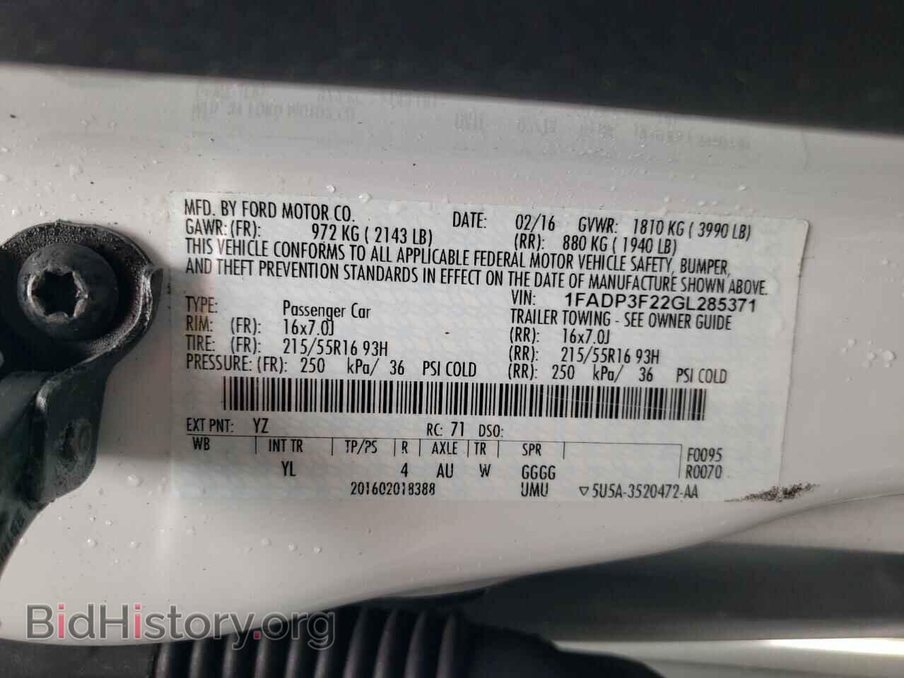 2016 FORD FOCUS - VIN: 1FADP3F22GL285371 - Photo 12
