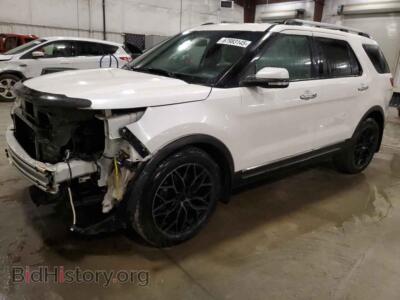 2014 Ford EXPLORER Limited, белый — VIN 1FM5K7F83EGC35847, Copart