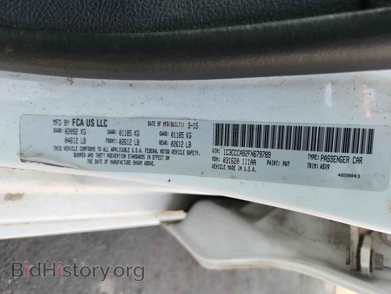 2015 CHRYSLER 200 - VIN: 1C3CCCAB2FN679789 - Фото 12