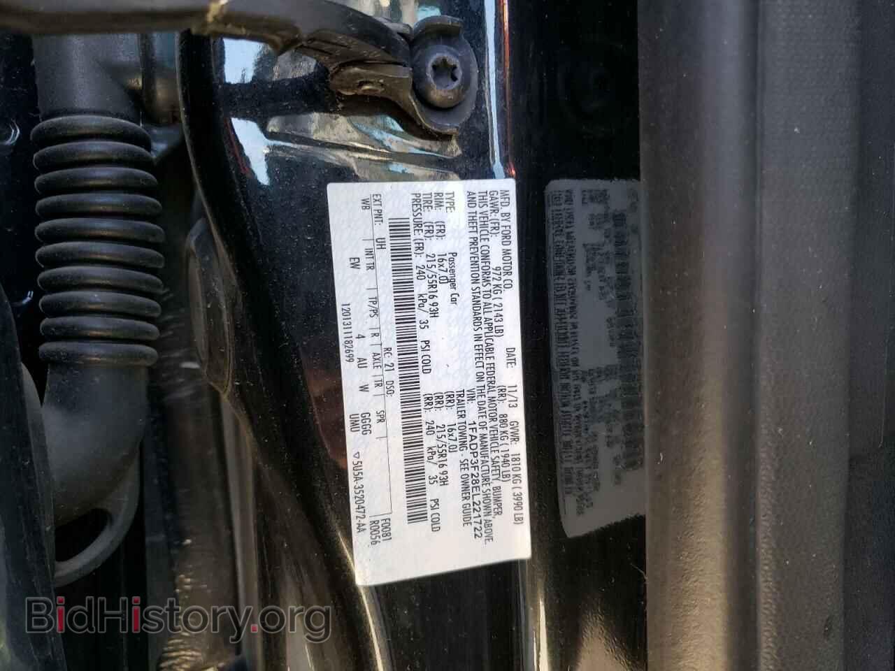 2014 FORD FOCUS - VIN: 1FADP3F28EL221722 - Фото 12