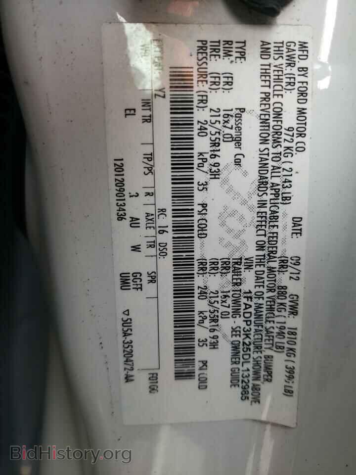 2013 FORD FOCUS - VIN: 1FADP3K25DL132985 - Фото 10
