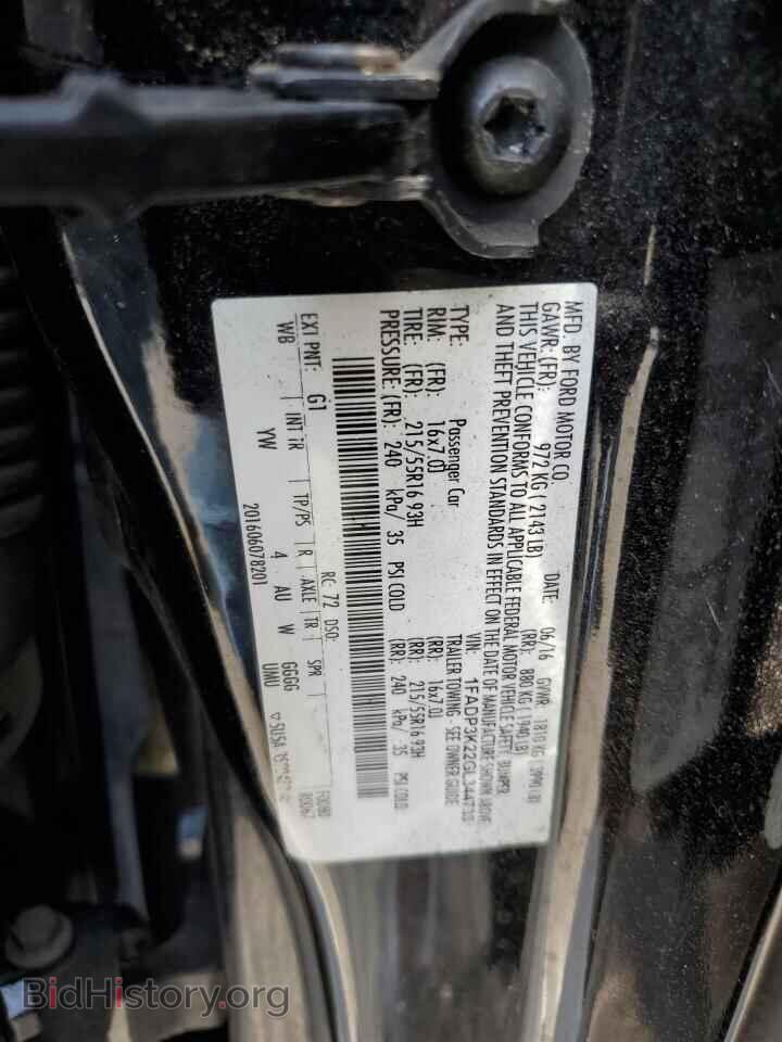 2016 FORD FOCUS - VIN: 1FADP3K22GL344733 - Фото 12