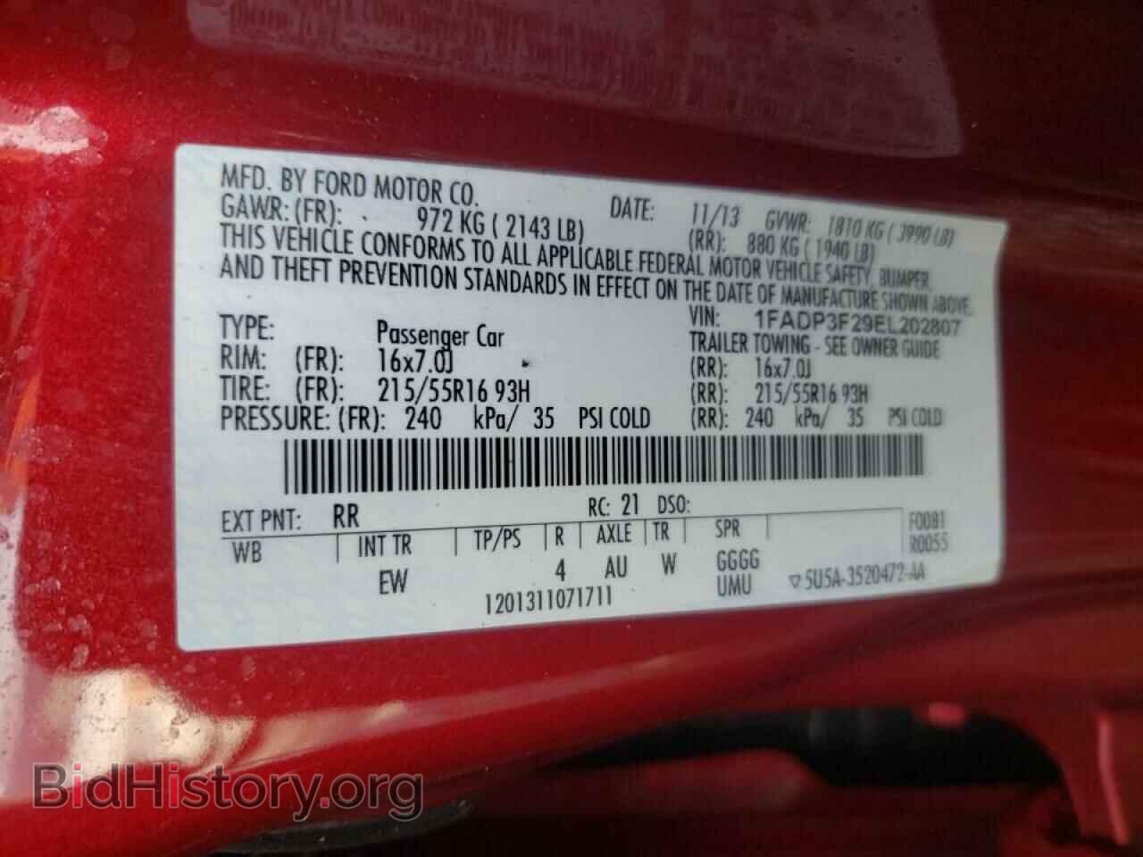 2014 FORD FOCUS - VIN: 1FADP3F29EL202807 - Photo 10