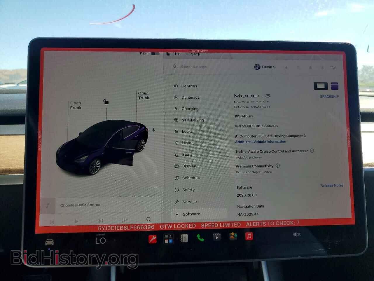 2020 TESLA MODEL 3 - VIN: 5YJ3E1EB8LF666396 - Photo 9