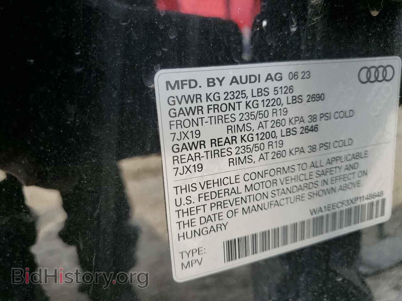 2023 AUDI Q3 - VIN: WA1EECF3XP1148648 - Фото 13