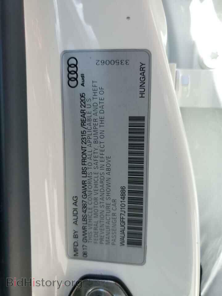 2018 AUDI A3 - VIN: WAUAUGFF7J1014886 - Фото 12