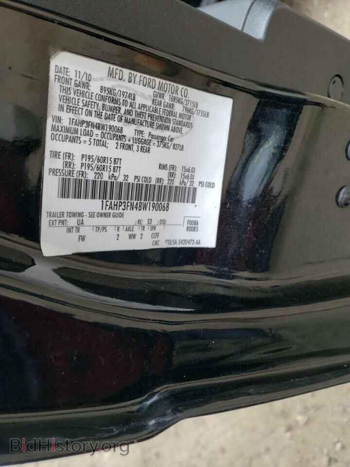 2011 FORD FOCUS - VIN: 1FAHP3FN4BW190068 - Фото 10