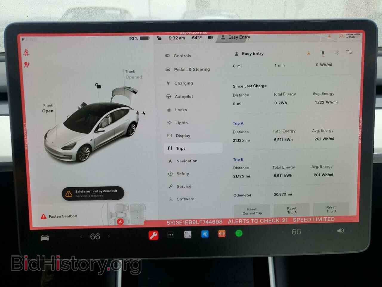 2020 TESLA MODEL 3 - VIN: 5YJ3E1EB9LF744698 - Фото 9