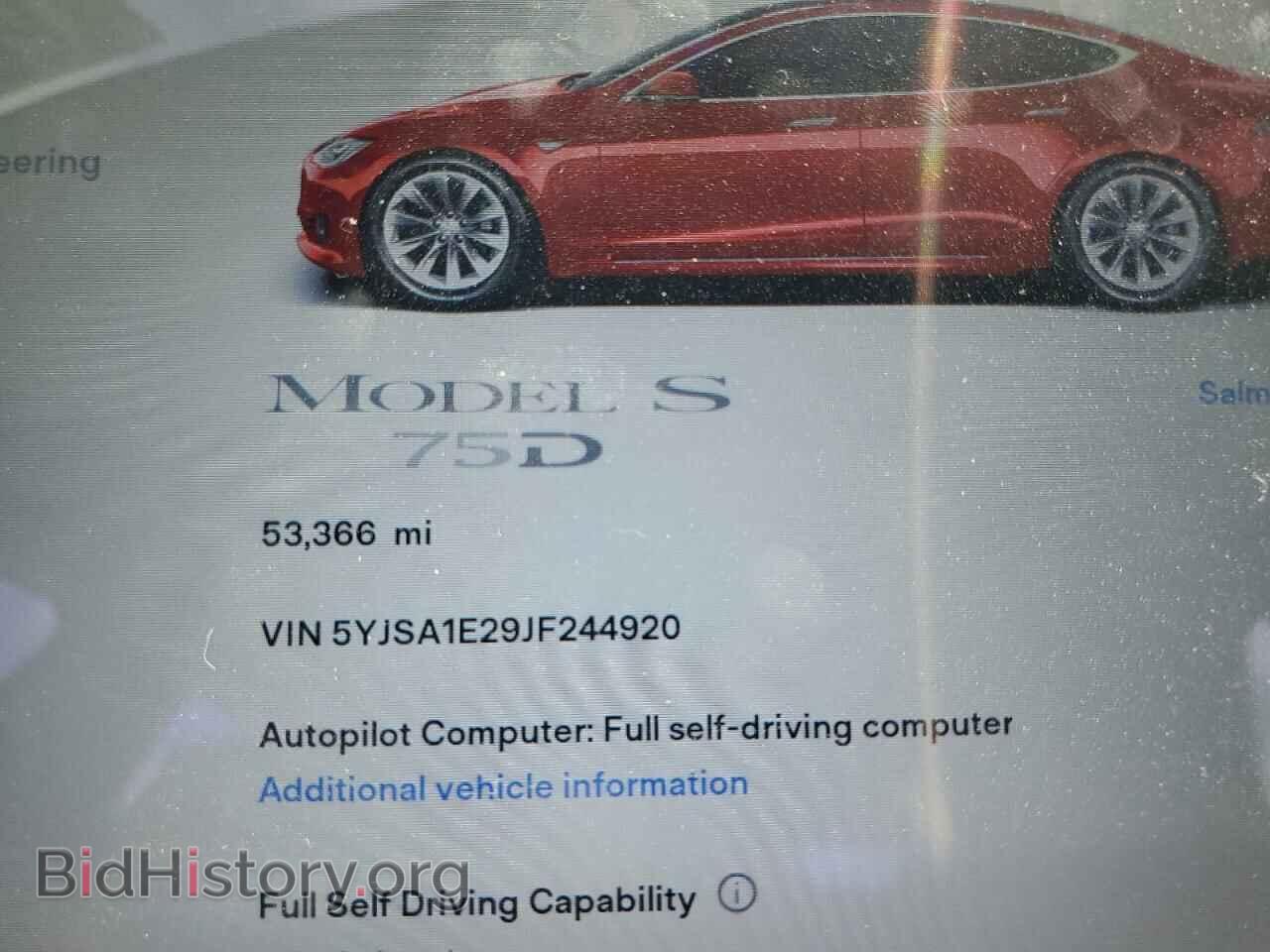 2018 TESLA MODEL S - VIN: 5YJSA1E29JF244920 - Photo 9