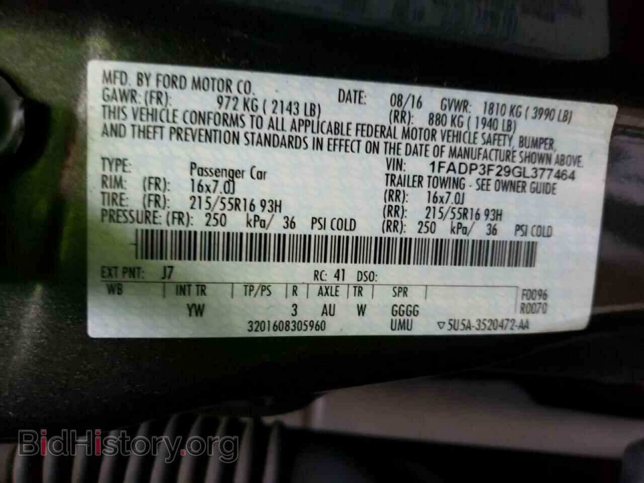 2016 FORD FOCUS - VIN: 1FADP3F29GL377464 - Photo 10