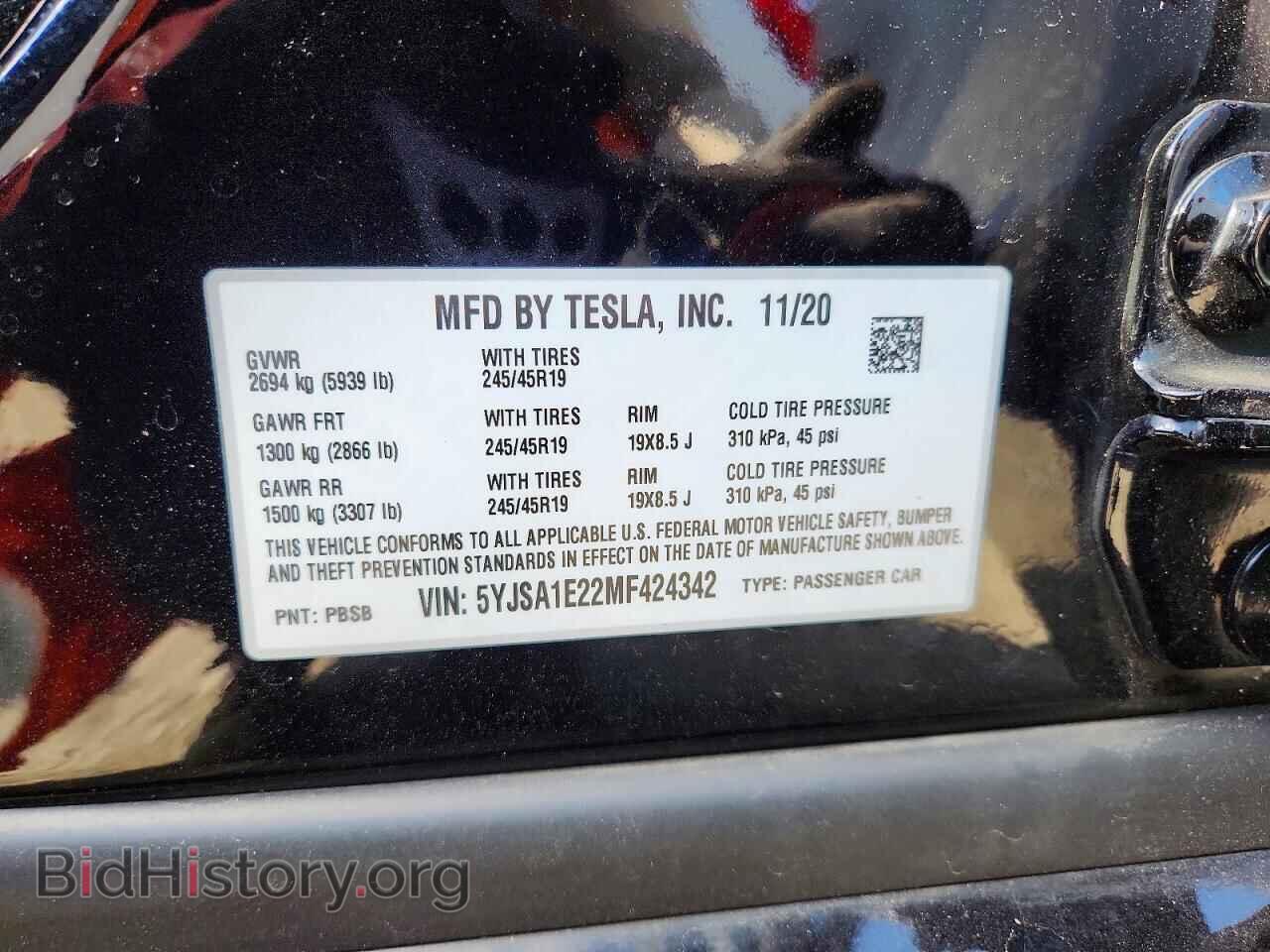 2021 TESLA MODEL S - VIN: 5YJSA1E22MF424342 - Photo 12
