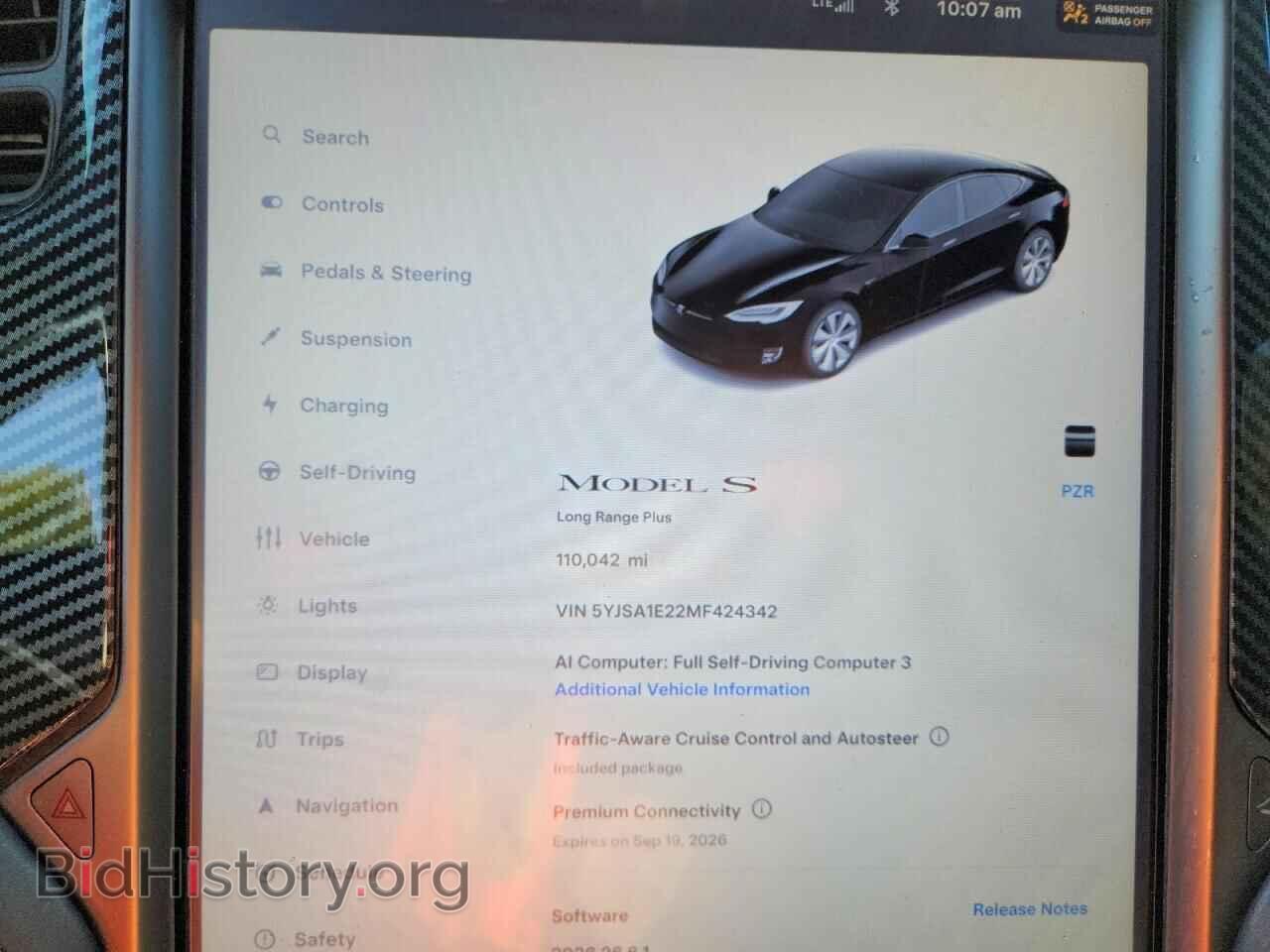 2021 TESLA MODEL S - VIN: 5YJSA1E22MF424342 - Photo 9