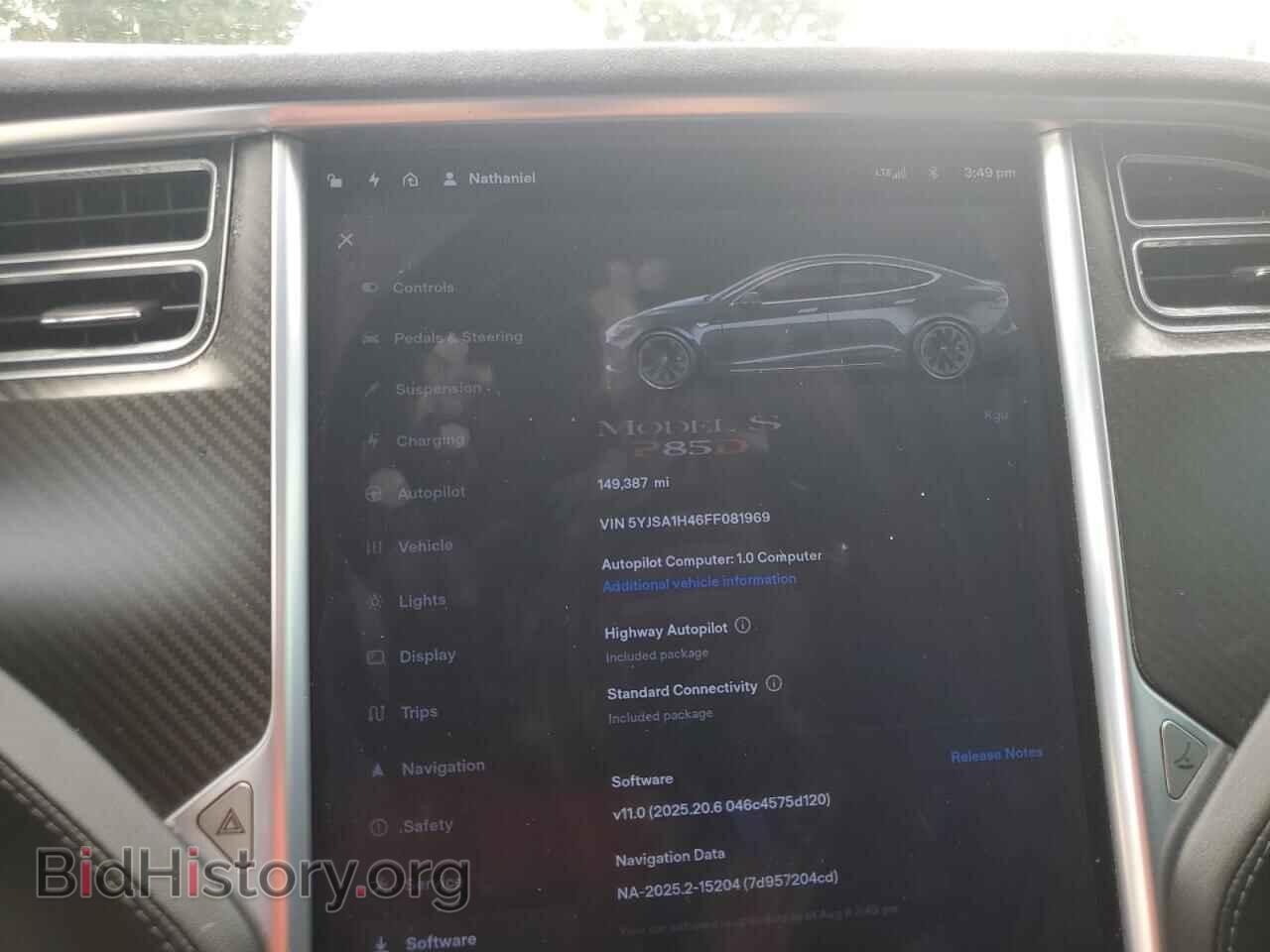 2015 TESLA MODEL S - VIN: 5YJSA1H46FF081969 - Photo 9