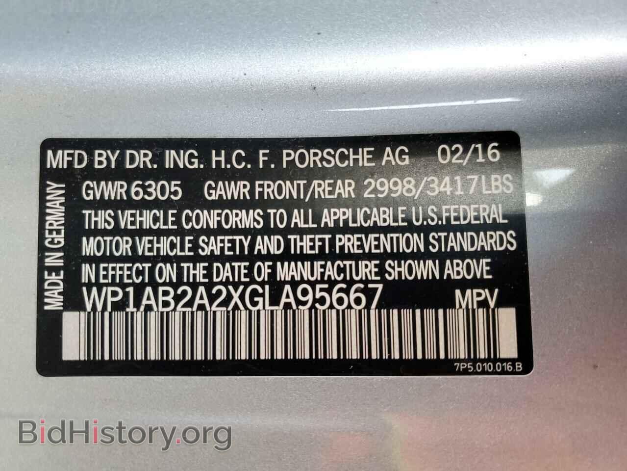2016 PORSCHE CAYENNE - VIN: WP1AB2A2XGLA95667 - Фото 13