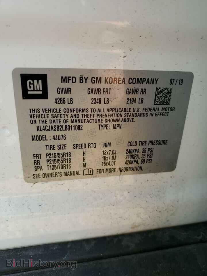 2020 BUICK ENCORE - VIN: KL4CJASB2LB011082 - Фото 12
