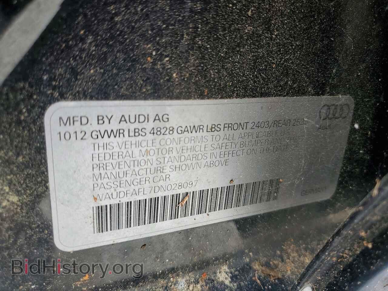 2013 AUDI A4 - VIN: WAUDFAFL7DN028097 - Фото 12