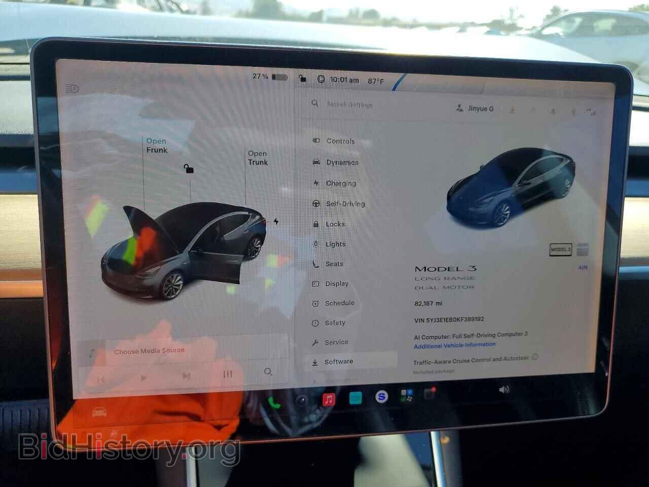 2019 TESLA MODEL 3 - VIN: 5YJ3E1EB0KF389192 - Photo 9