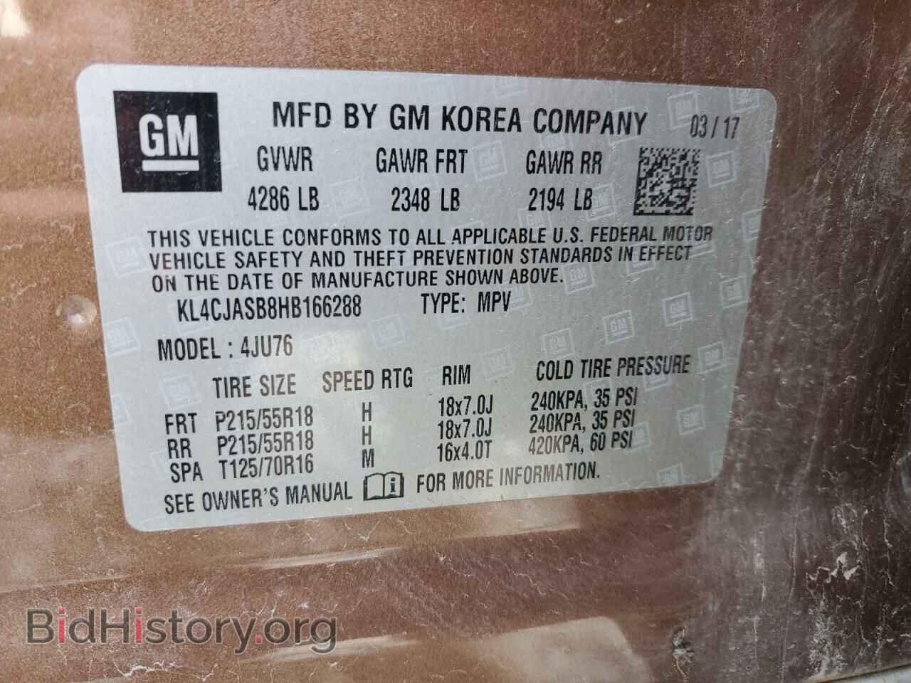 2017 BUICK ENCORE - VIN: KL4CJASB8HB166288 - Photo 14