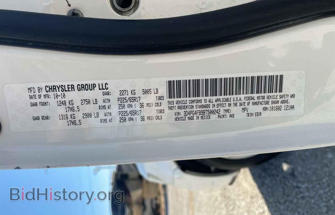 2011 DODGE JOURNEY - VIN: 3D4PG4FB9BT500242 - Фото 10