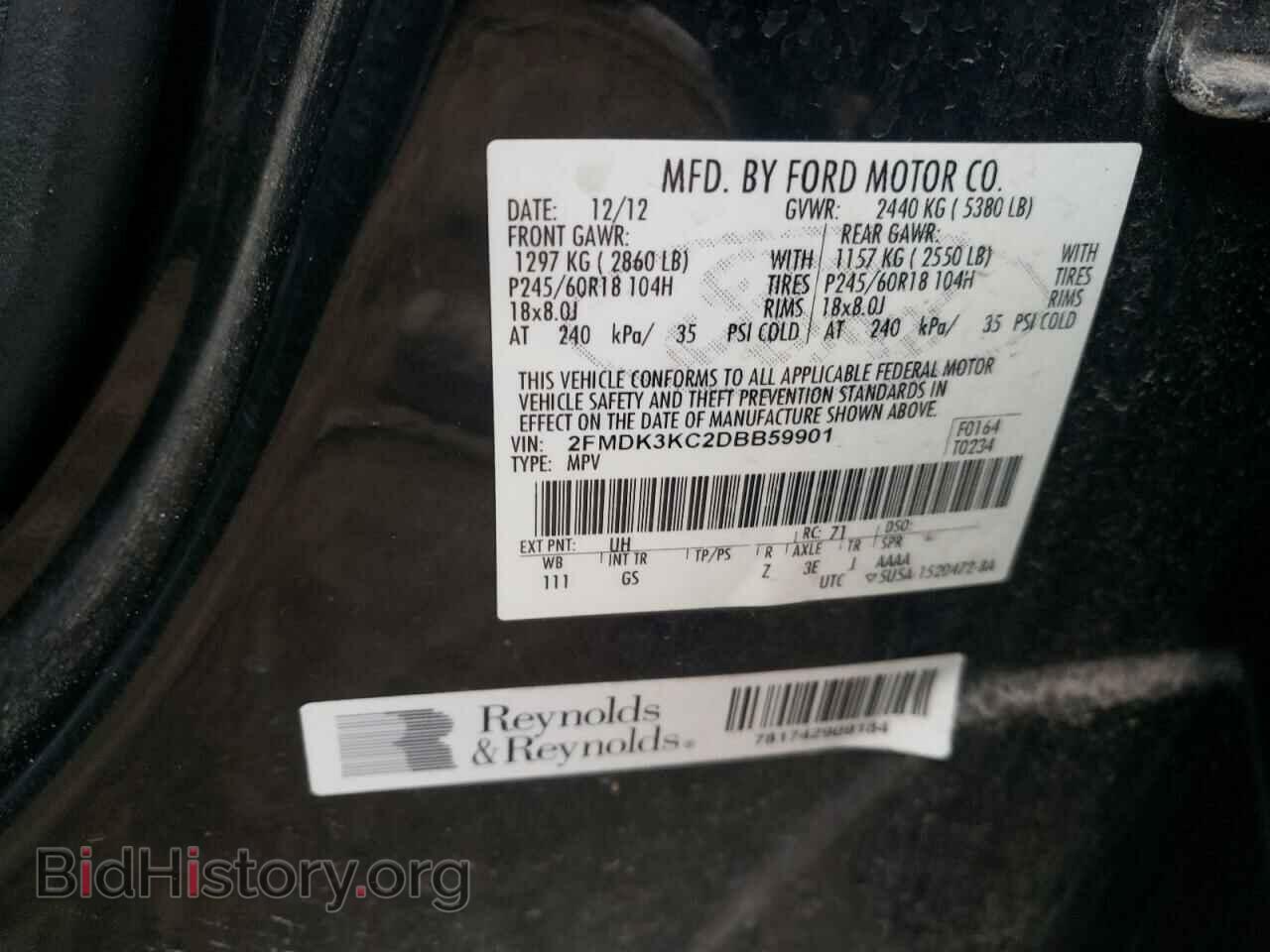 2013 FORD EDGE - VIN: 2FMDK3KC2DBB59901 - Photo 13
