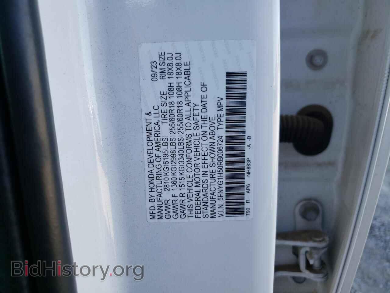 2024 HONDA PILOT - VIN: 5FNYG1H50RB006724 - Фото 13