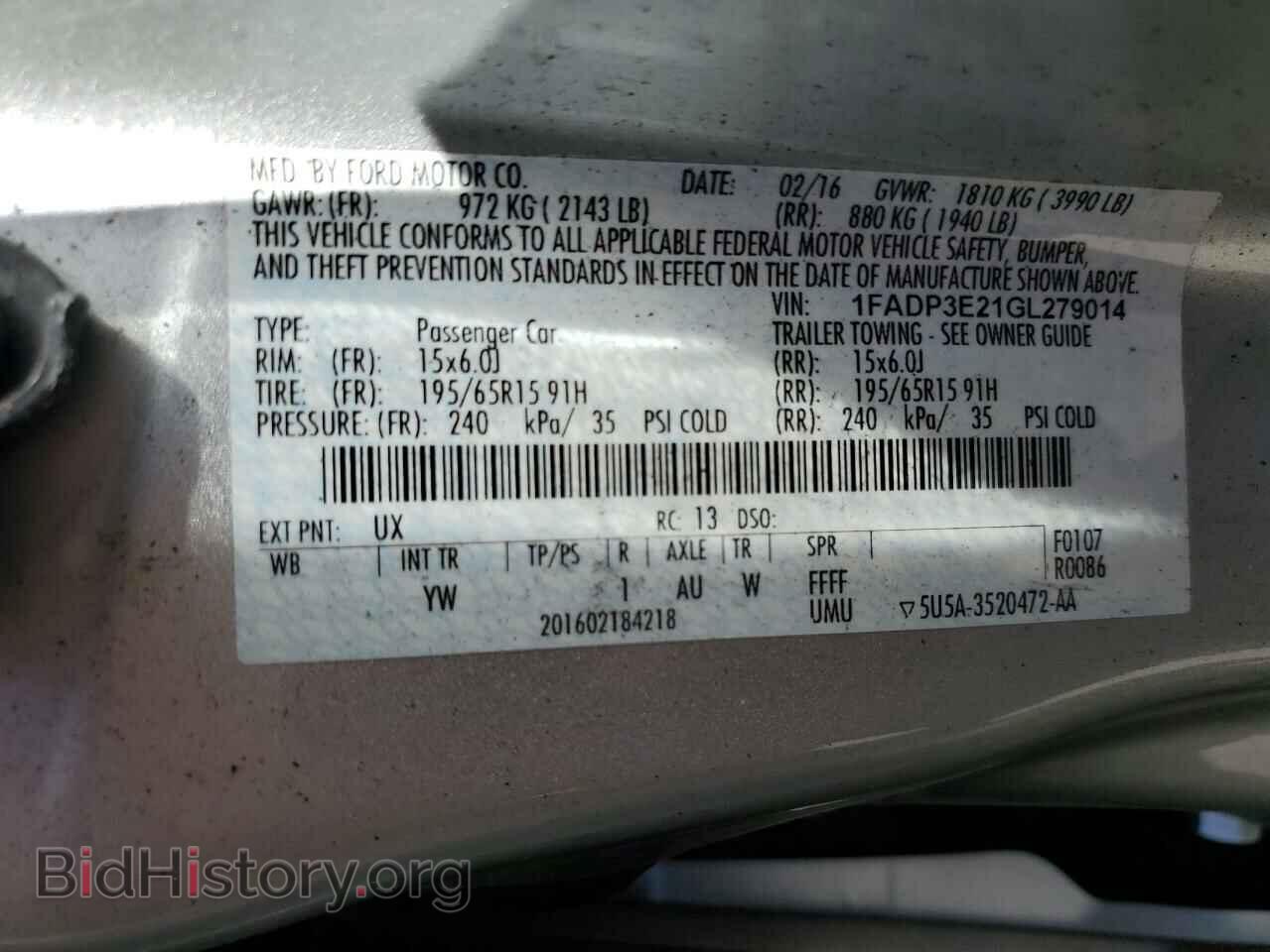 2016 FORD FOCUS - VIN: 1FADP3E21GL279014 - Photo 12