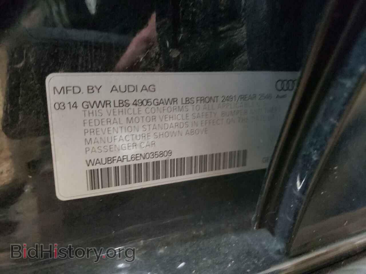 2014 AUDI A4 - VIN: WAUBFAFL6EN035809 - Фото 10