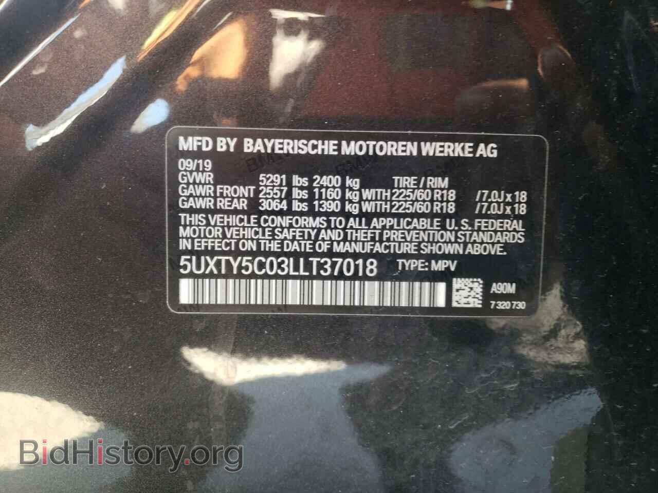 2020 BMW X3 - VIN: 5UXTY5C03LLT37018 - Фото 10