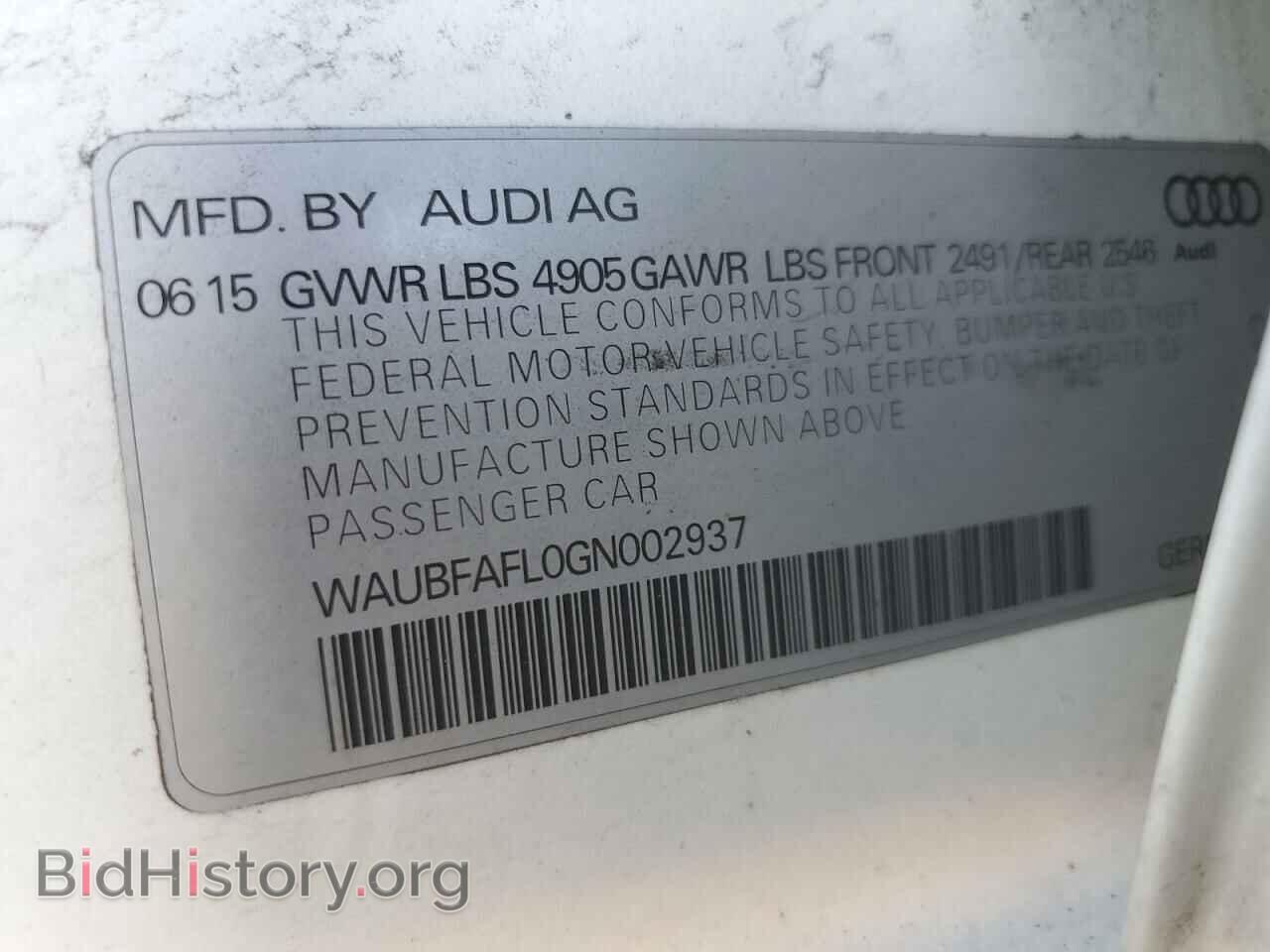2016 AUDI A4 - VIN: WAUBFAFL0GN002937 - Фото 12