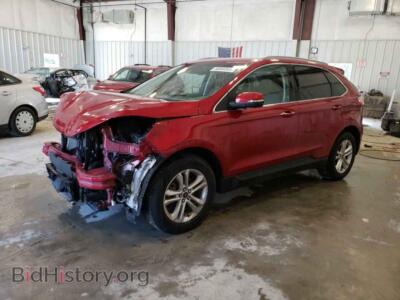 2020 Ford EDGE SEL, красный — VIN 2FMPK3J98LBA06697, Copart
