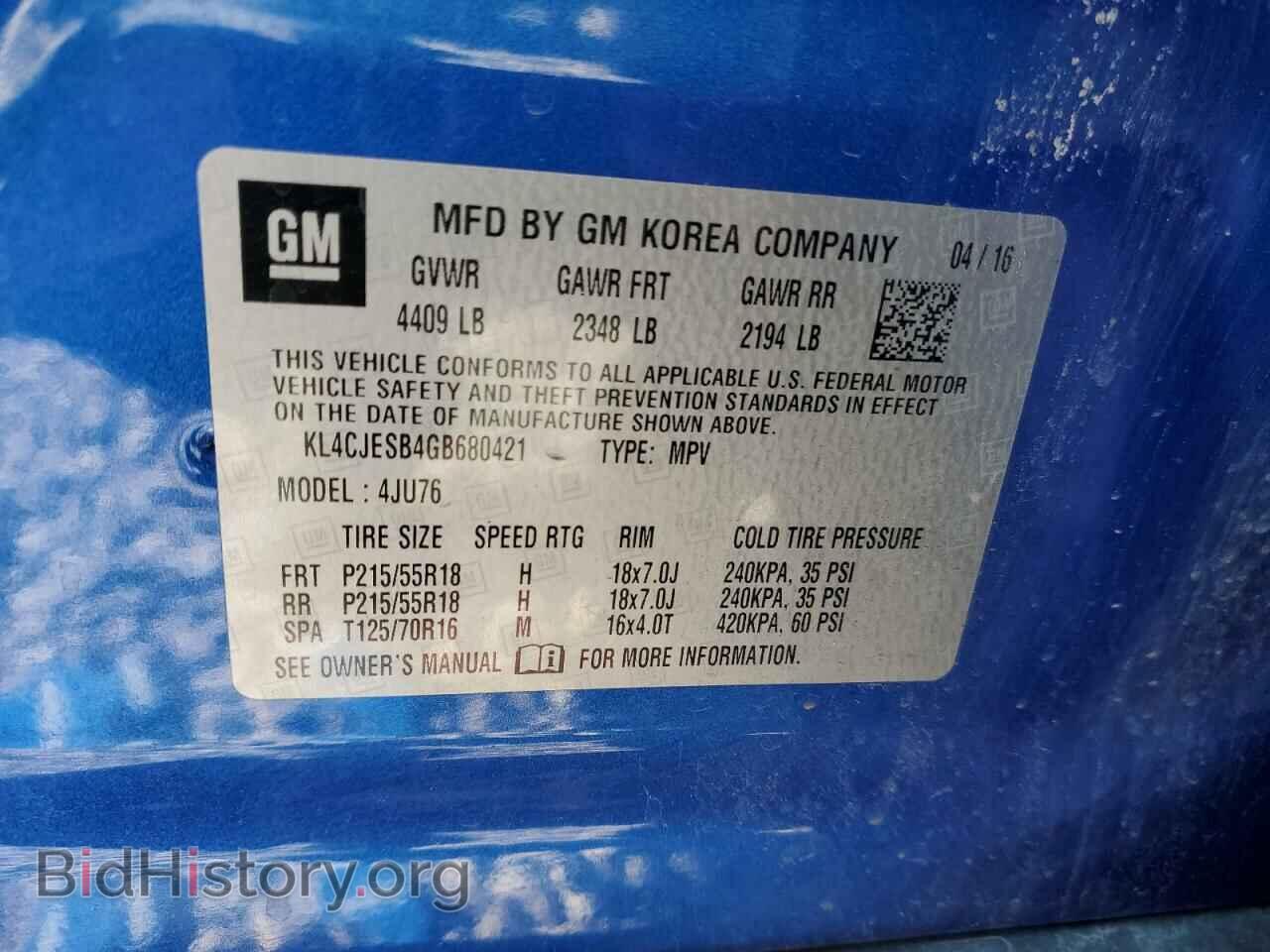 2016 BUICK ENCORE - VIN: KL4CJESB4GB680421 - Photo 12