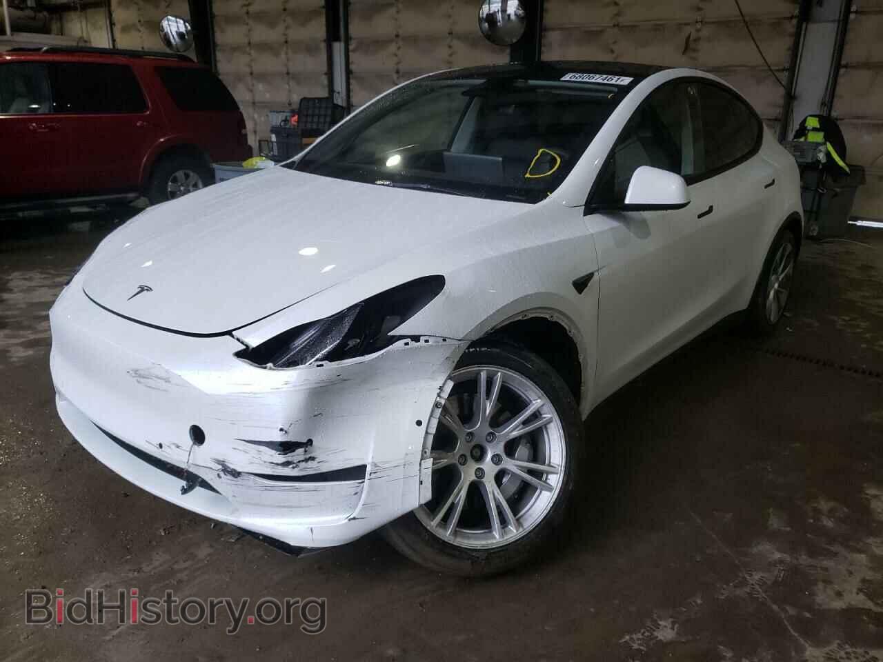 2021 TESLA MODEL Y - VIN: 5YJYGDEE8MF091424 - Фото 2