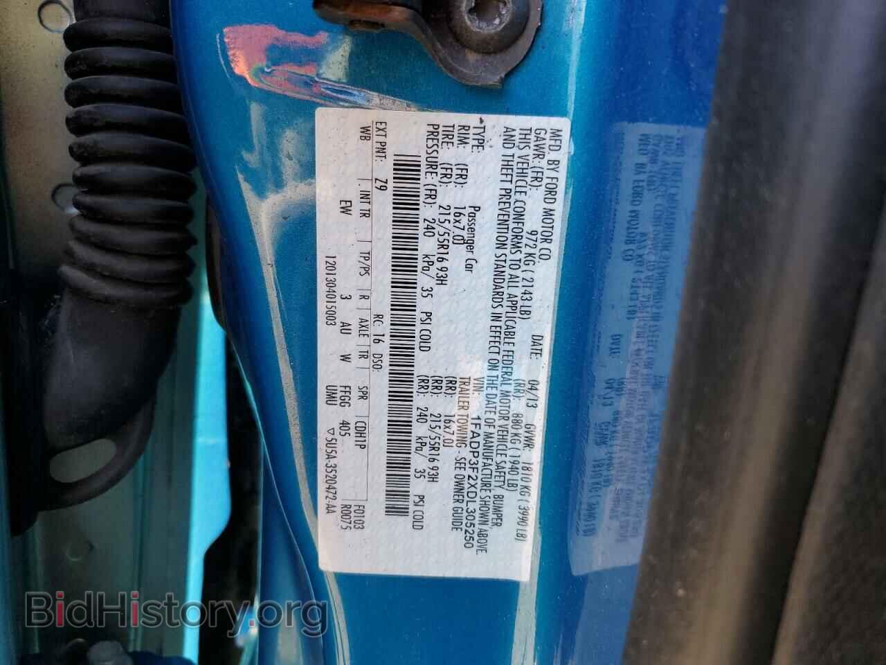 2013 FORD FOCUS - VIN: 1FADP3F2XDL305250 - Фото 12